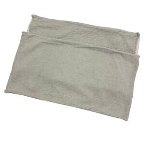 Pottery Barn 100% Cotton Grey Pillowcase Set Size 36x20